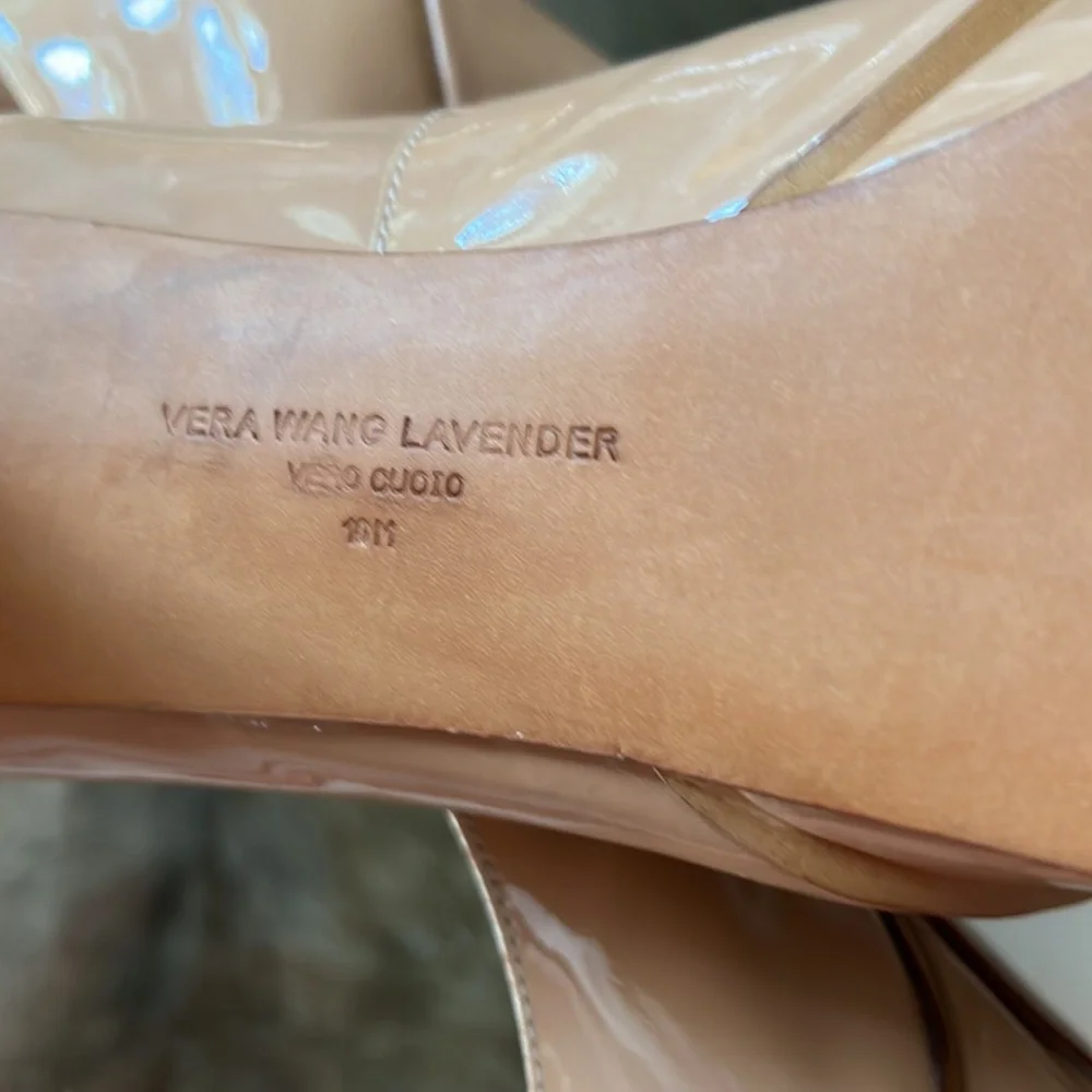 Vera Wang Lavender patent leather platforms